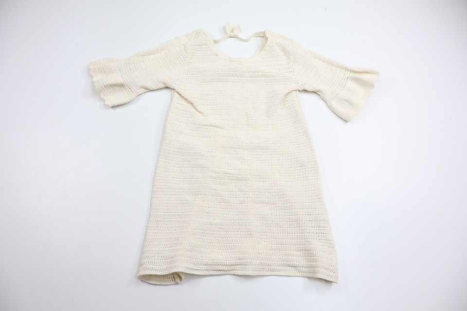 Stickad klänning från H&M - Storlek 110/116 - Benvit