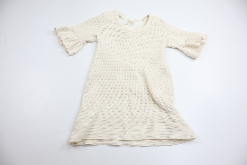 Stickad klänning från H&M - Storlek 110/116 - Benvit