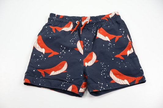 Badeshorts med hvaler fra Minimarket - Størrelse 98/104 - Marineblå