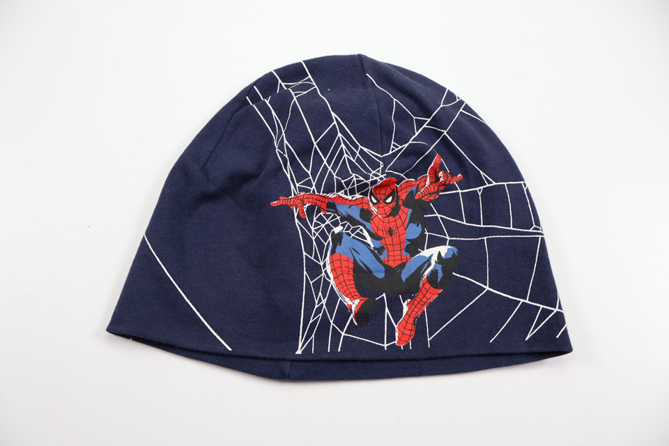Hue med Spiderman fra H&M - Størrelse 110/116 - Marineblå