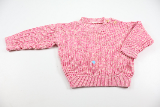 Striktrøje fra H&M - Størrelse 74/80 - Rosa