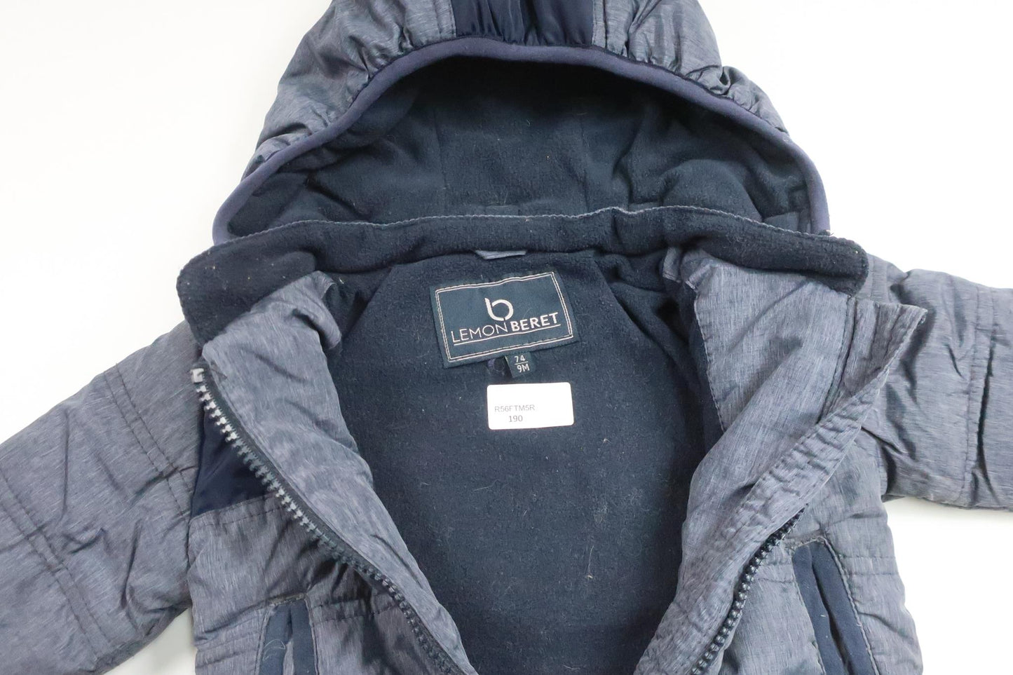 Vatteret jakke fra Lemon Beret - Størrelse 74 - Marineblå