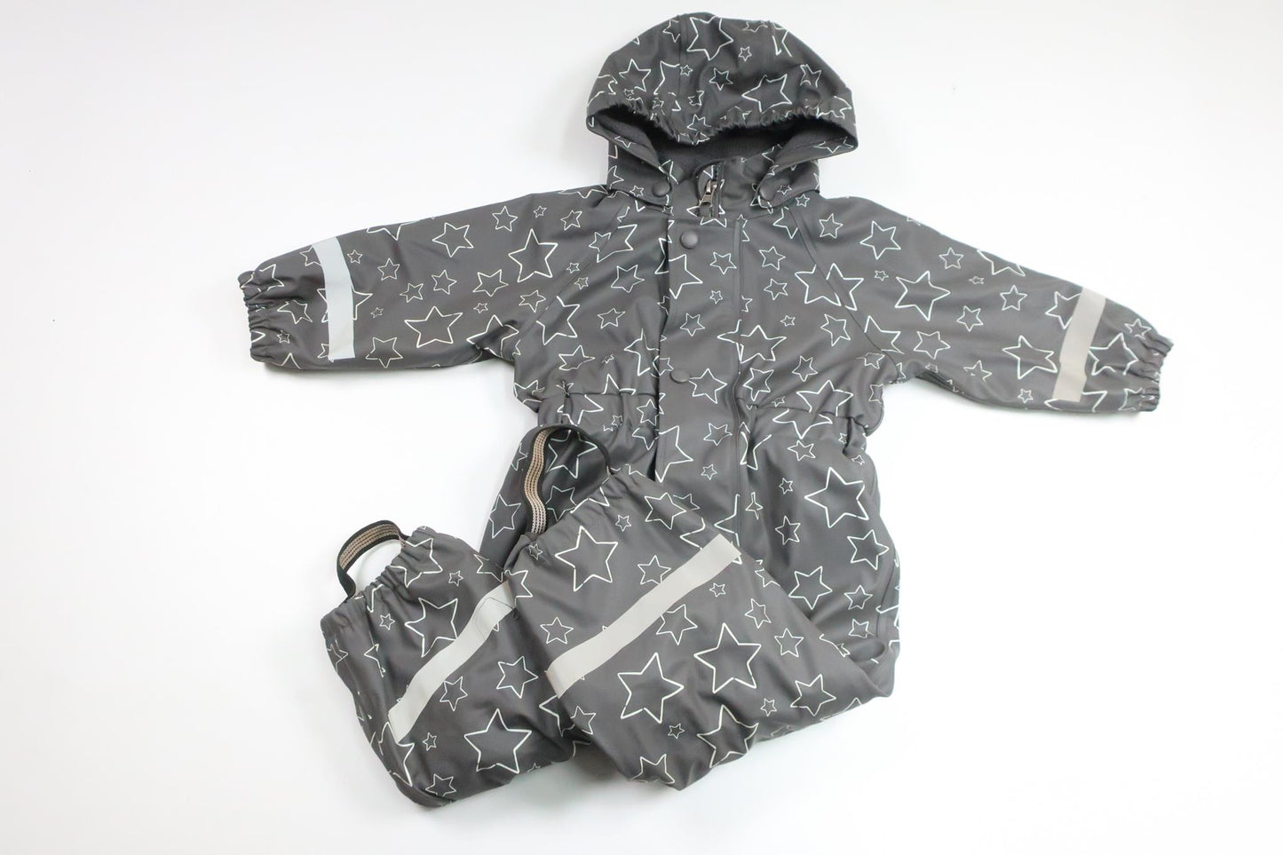 Forede regnoveralls fra My Wear Baby - Størrelse 74 - Grå