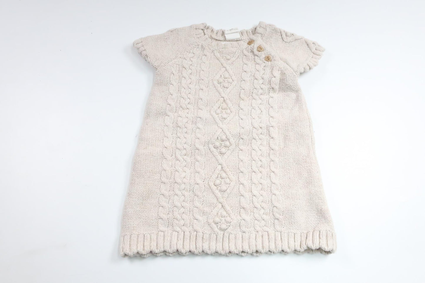 Strikket kjole fra H&M - Størrelse 74 - Beige