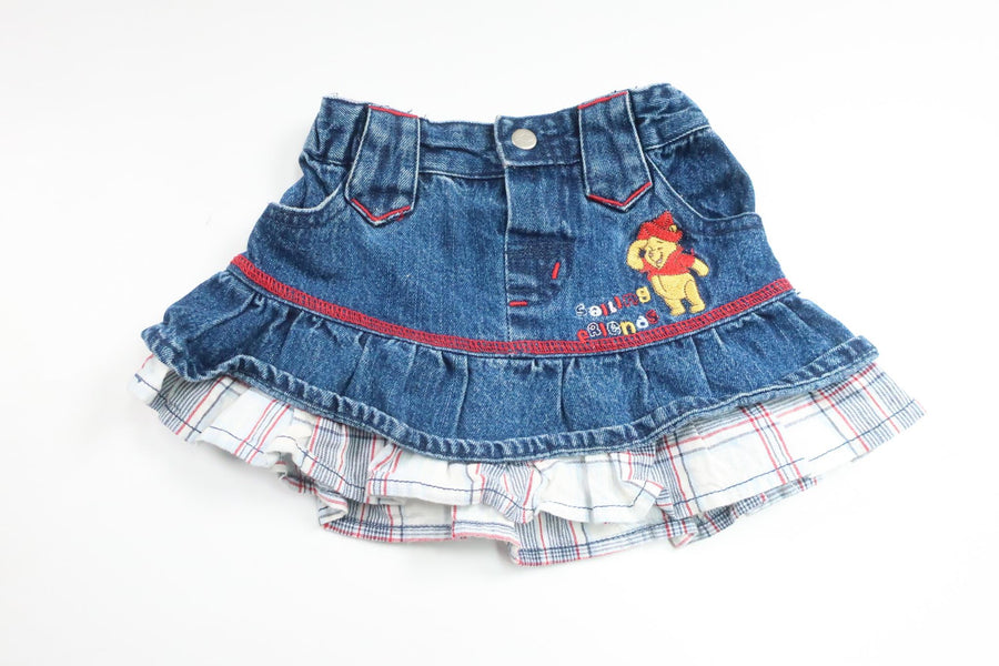 Nederdel med Peter Plys fra Disney - Størrelse 68 - Denim
