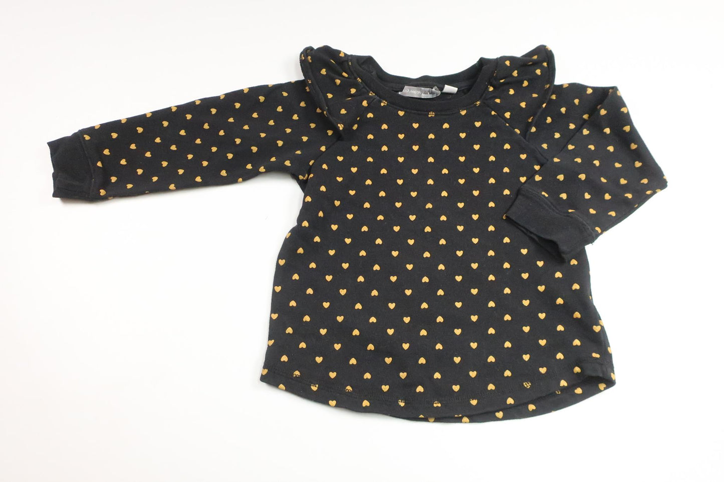 Sweater med hjerter fra Lindex - Størrelse 98/104 - Sort