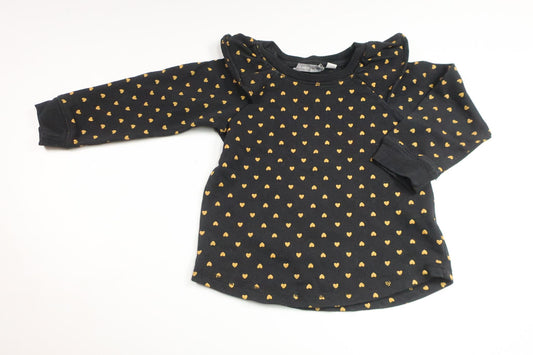 Sweater med hjerter fra Lindex - Størrelse 98/104 - Sort