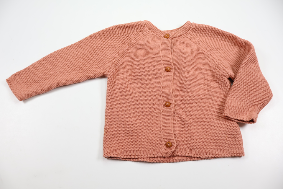 Strikket cardigan fra BEBE - Størrelse 80 - Rosa
