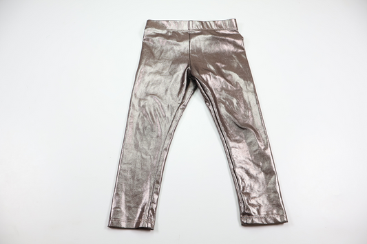 Metalliserede bukser fra H&M - Størrelse 92 - Grå