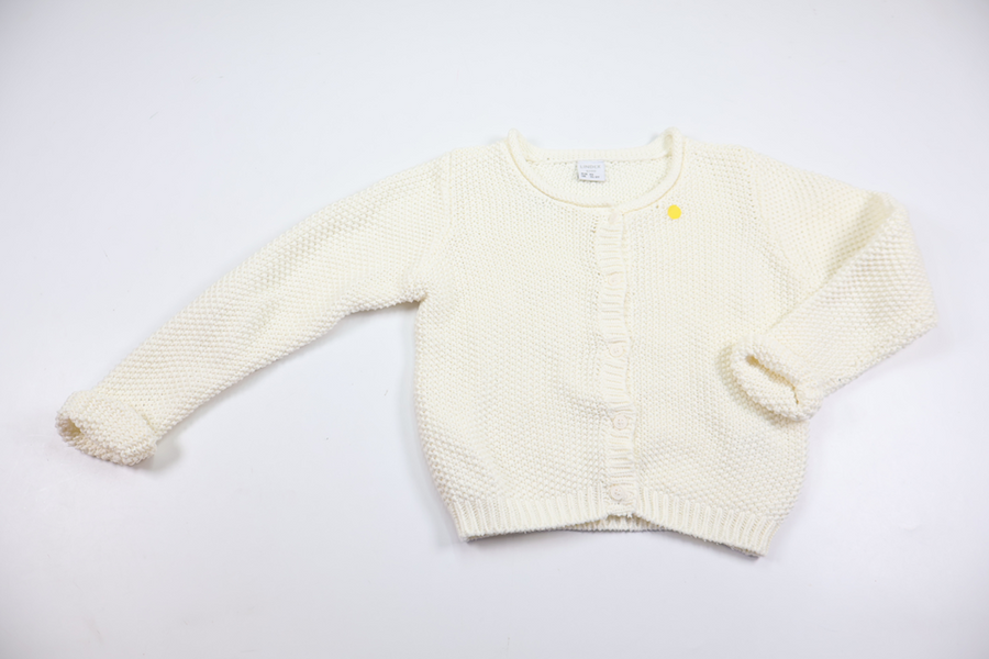 Strikket cardigan fra Lindex - Størrelse 92 - Råhvid