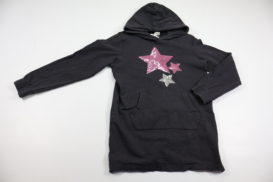 Sweatshirtkjole med hætte fra Uniq Studio - Størrelse 122/128 - Grå