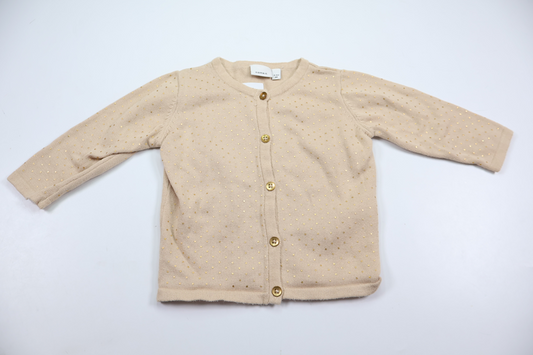 Strikket cardigan fra Name It - Størrelse 68 - Beige