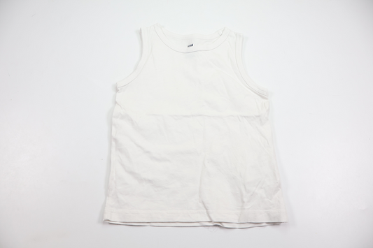 Tanktop fra H&M - Størrelse 92 - Hvid