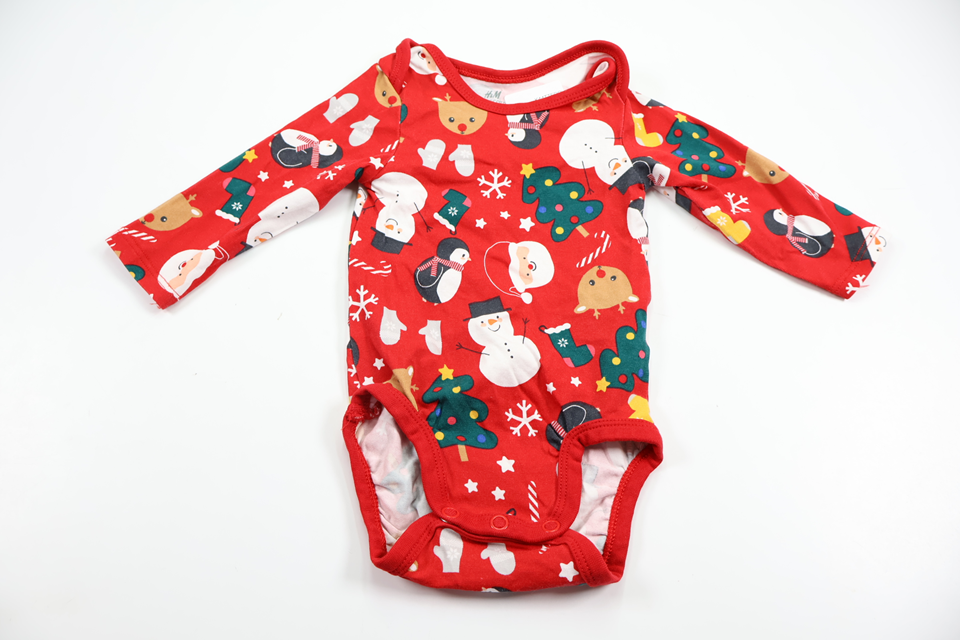 Bodysuit med julemotiv fra H&M - Størrelse 56 - Rød