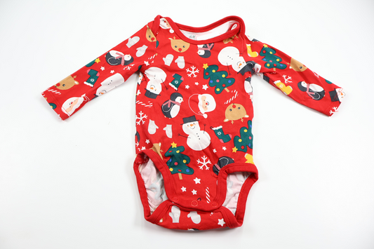Bodysuit med julemotiv fra H&M - Størrelse 56 - Rød