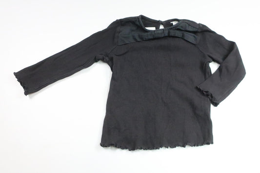 Ribstrikket sweater fra H&M - Størrelse 86 - Sort