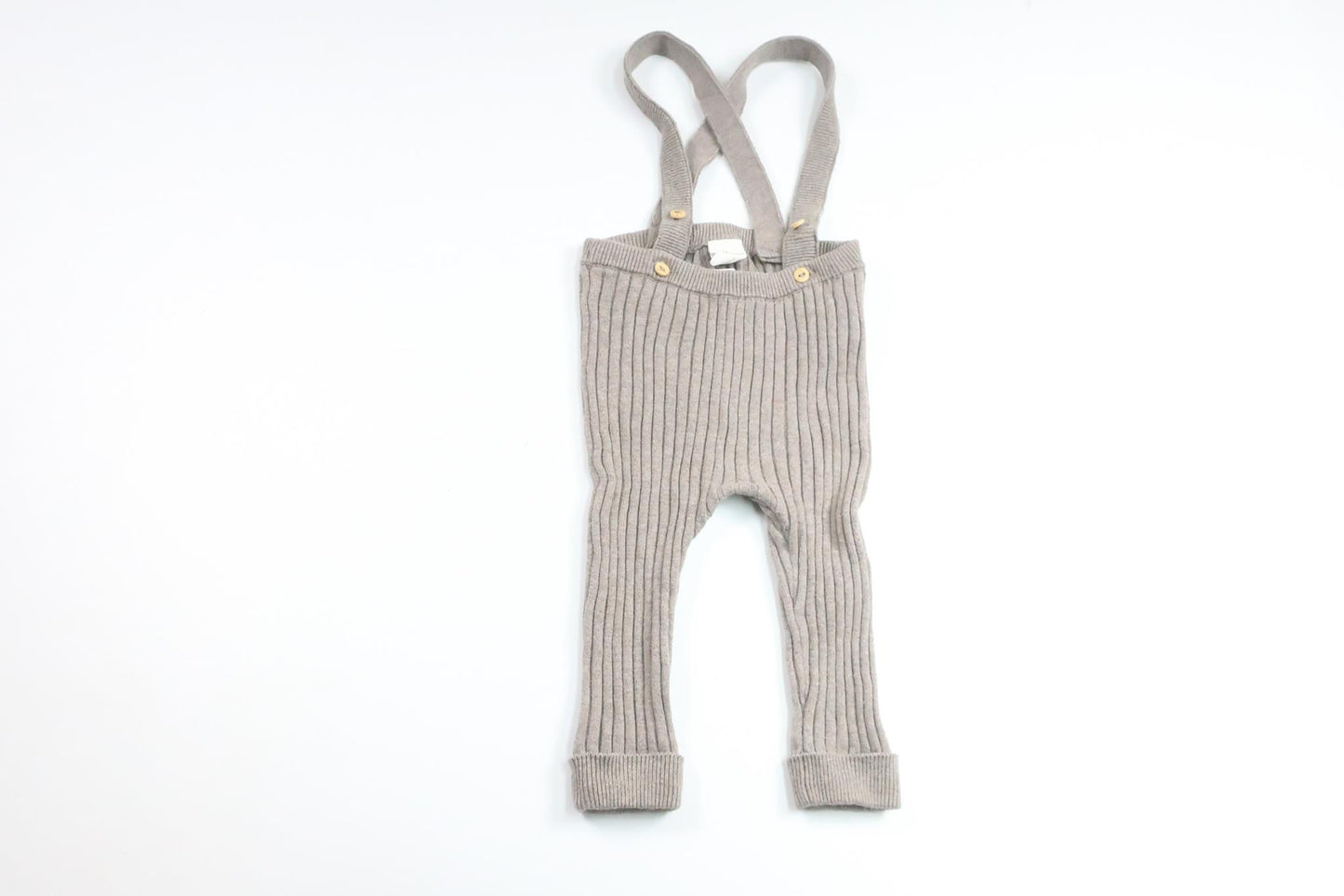 Ribbede overalls fra H&M - Størrelse 74 - Beige