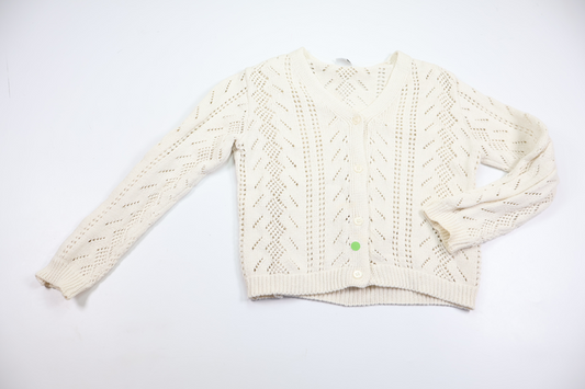 Strikket cardigan fra H&M - Størrelse 110/116 - Off-white