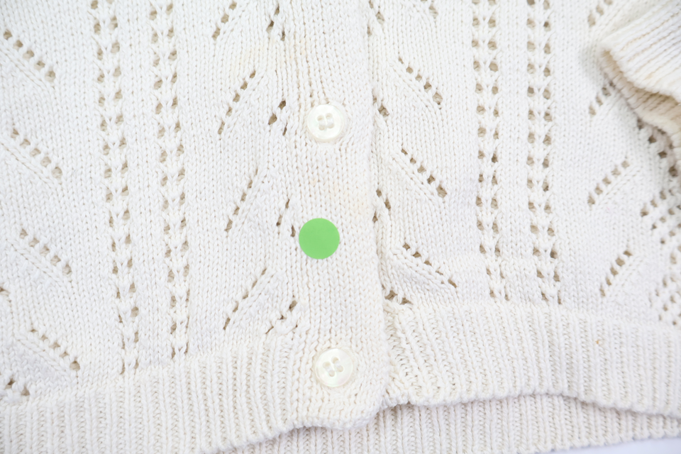 Strikket cardigan fra H&M - Størrelse 110/116 - Off-white