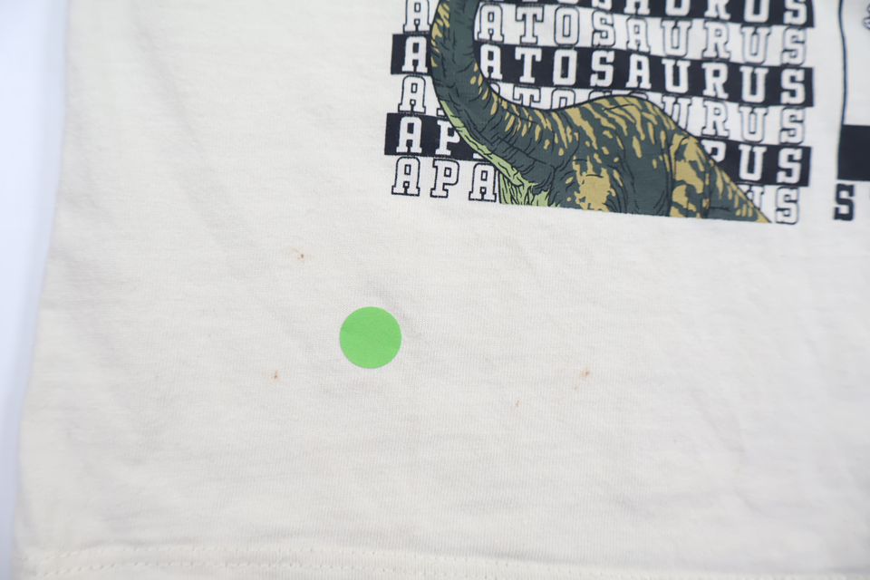 T-shirt med dinosaurer fra Jurassic World - Størrelse 110/116 - Benhvid