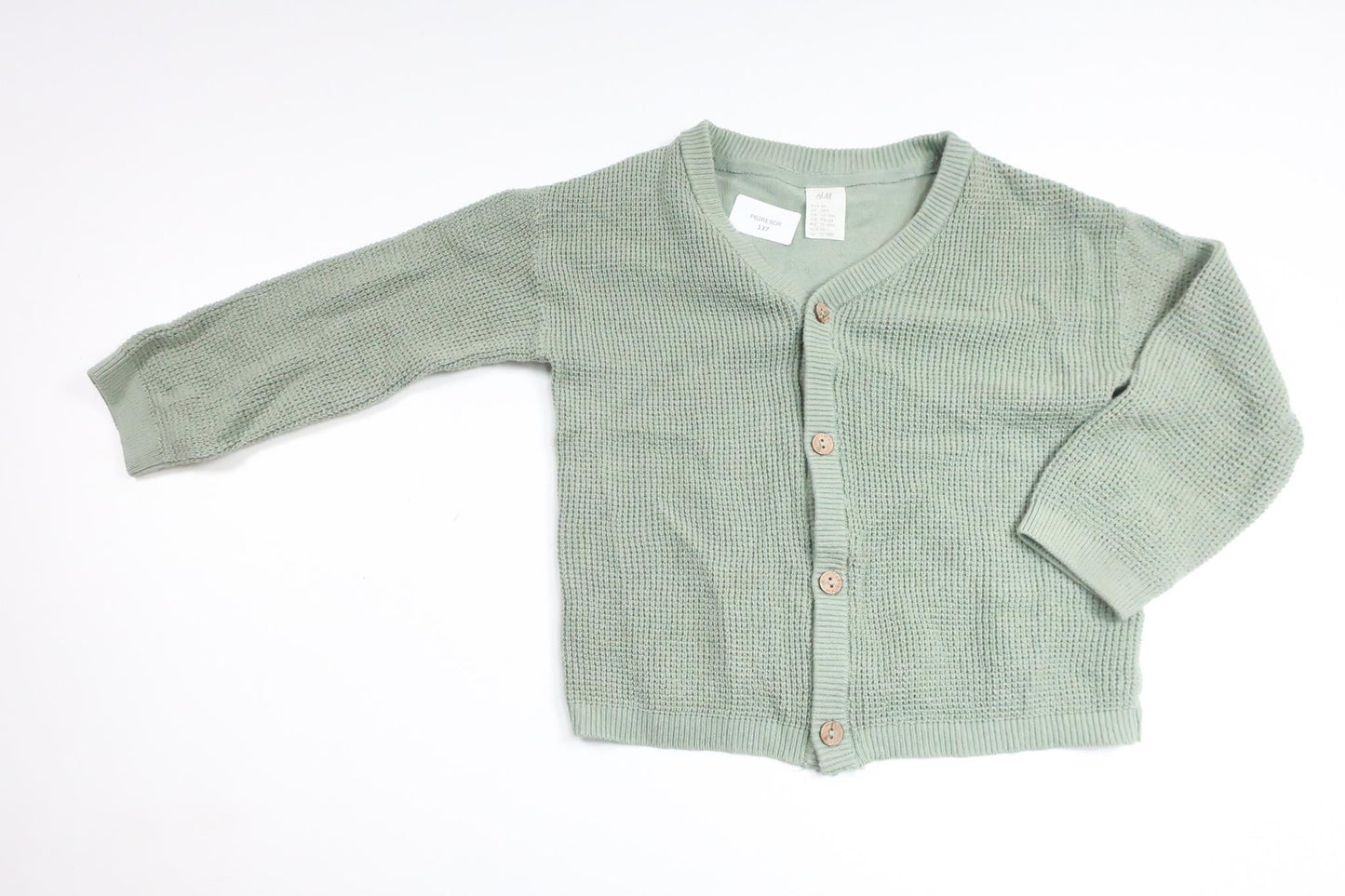 Strikket cardigan fra H&M - Størrelse 86 - Grøn