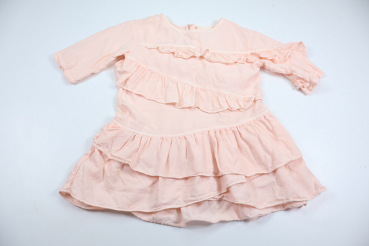 Kjole med flæser fra Molo - Størrelse 98/104 - Rosa