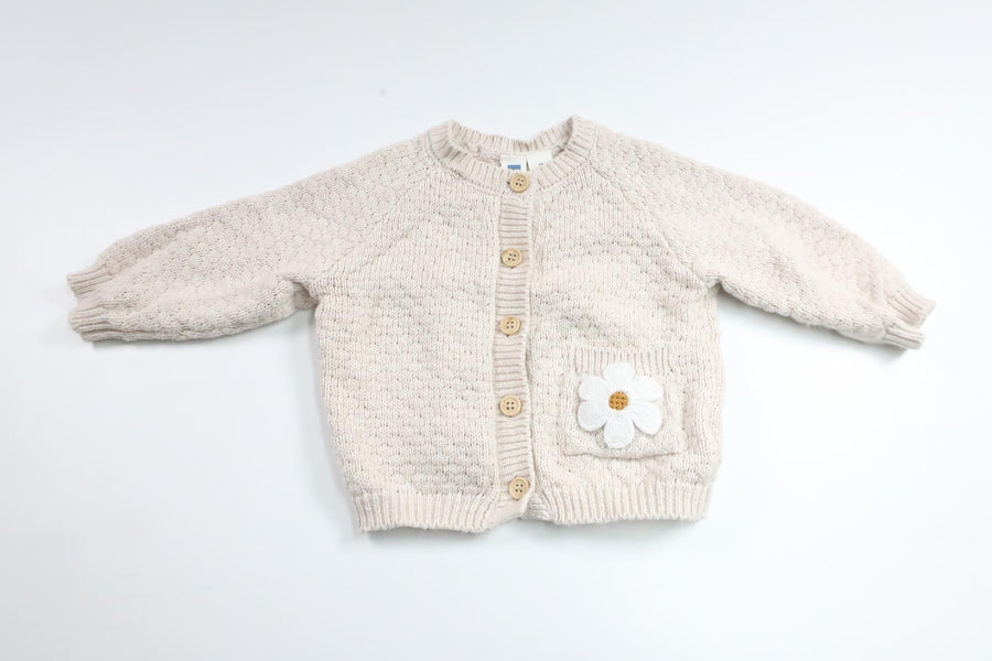 Strikket cardigan fra Rikiki - Størrelse 68 - Beige