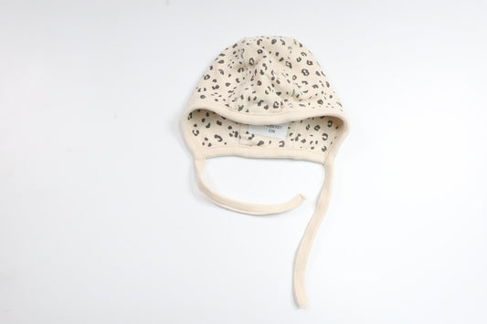 Leopardmønstret hjelmkasket fra Kappahl - Størrelse 38/40 - Beige