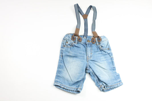 Denimshorts med strømpeholder fra H&M - Størrelse 80 - Denim