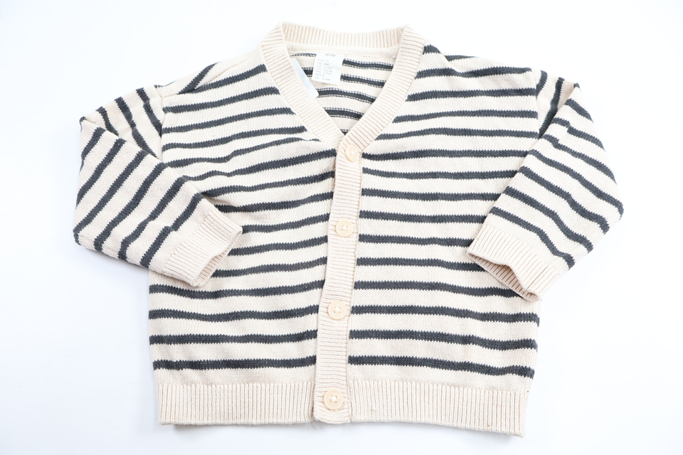 Strikket sweater fra H&M - Størrelse 74 - Off-white