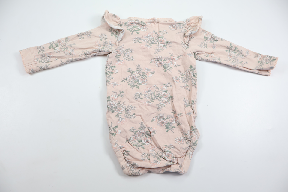 Blomsterbody fra Newbie - Størrelse 68 - Lyserød