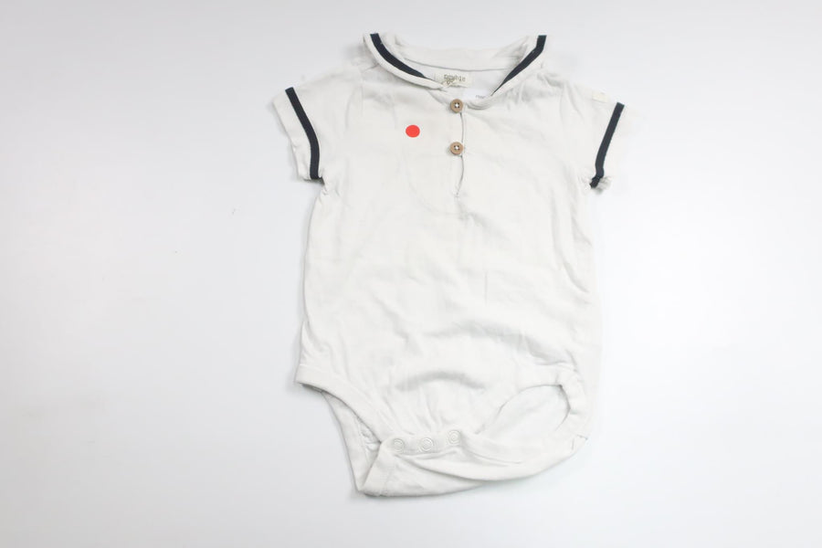 Bodysuit fra Newbie - Størrelse 68 - Hvid