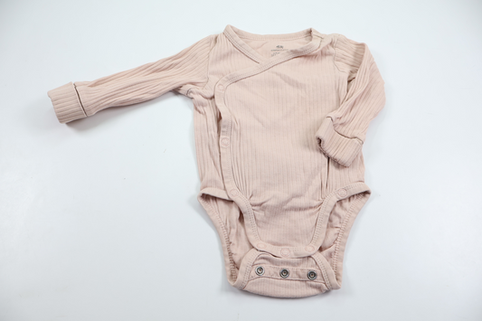Ribbet slå om-body fra H&M - Størrelse 62 - Rosa