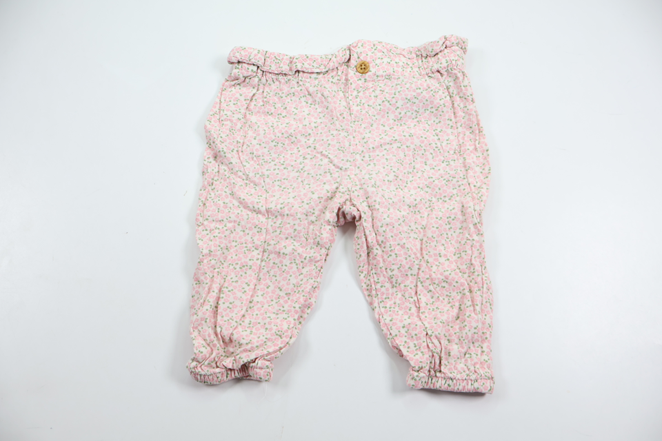 Blomstrede bukser fra H&M - Størrelse 68 - Rosa