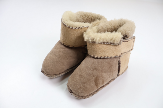 Futter i ægte lammeskind og uld fra Shepherd - Størrelse 74/80 - Beige