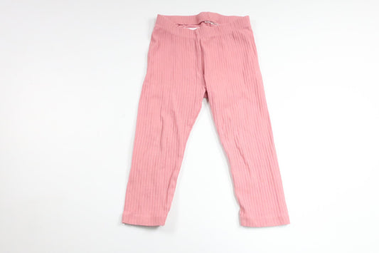 Ribbede bukser fra H&M - Størrelse 74/80 - Pink