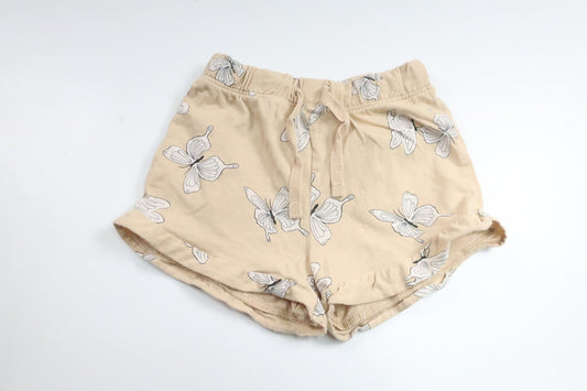 Shorts med sommerfugle fra H&M - Størrelse 80 - Beige