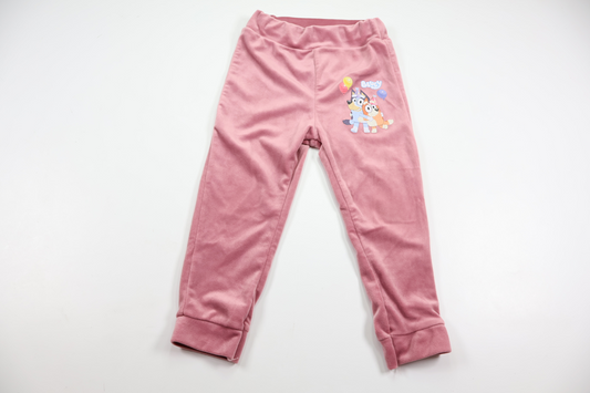 Byxor i velour med Bluey från Okänt - Storlek 104 - Rosa