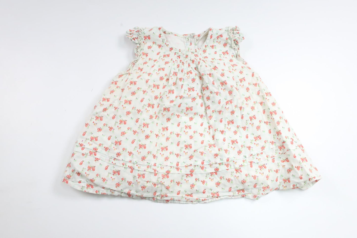 Blomstertunika fra Lindex - Størrelse 74 - Off-white