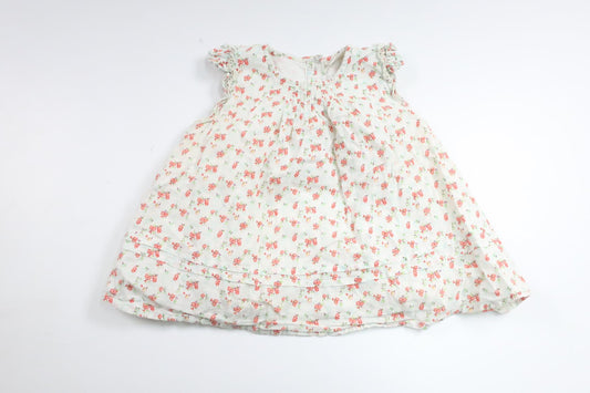 Blomstertunika fra Lindex - Størrelse 74 - Off-white