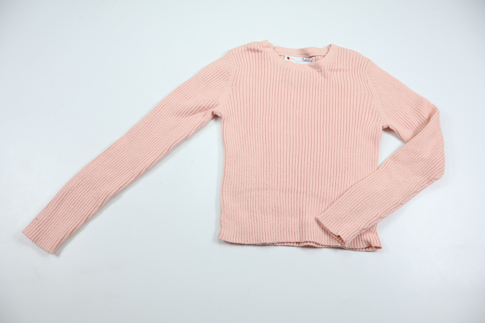 Ribstrikket trøje fra Nula Bug - Størrelse 98 - Rosa