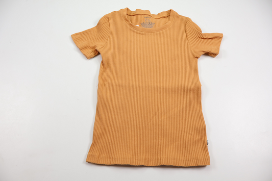 Ribbad t-shirt från Lindex - Storlek 104 - Orange