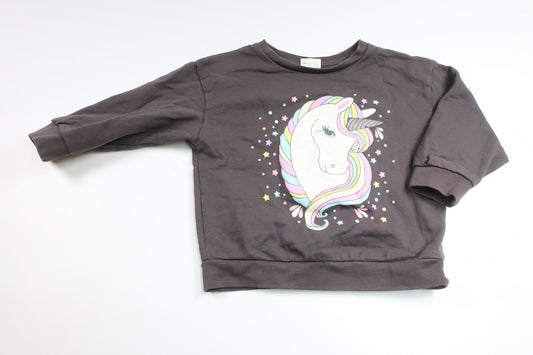 Sweatshirt med enhjørning fra Uniq Studio - Størrelse 92 - Grå