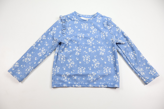 UV-trøje med blomster fra H&M - Størrelse 86/92 - Blå