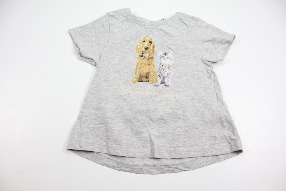 Trøje med hund og kat fra Lager 157 - Størrelse 100 - Grå