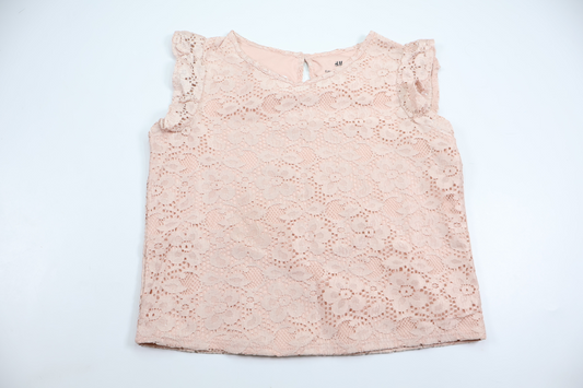Blus med spets från H&M - Storlek 110/116 - Rosa