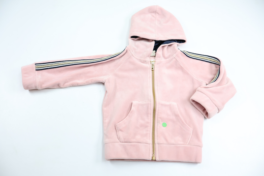 Velourhættetrøje fra Uniq Baby - Størrelse 80 - Rosa