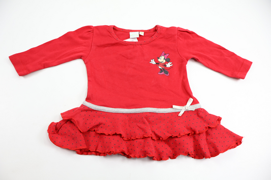 Kjole med Minnie fra Disney - Størrelse 62 - Rød