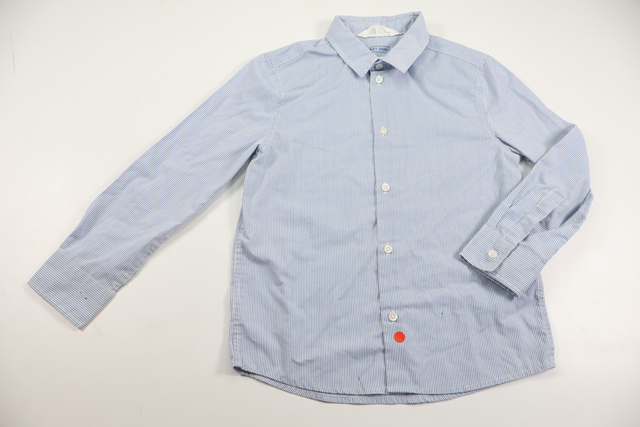 Stribet skjorte fra H&M - Størrelse 122 - Blå