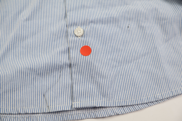 Stribet skjorte fra H&M - Størrelse 122 - Blå